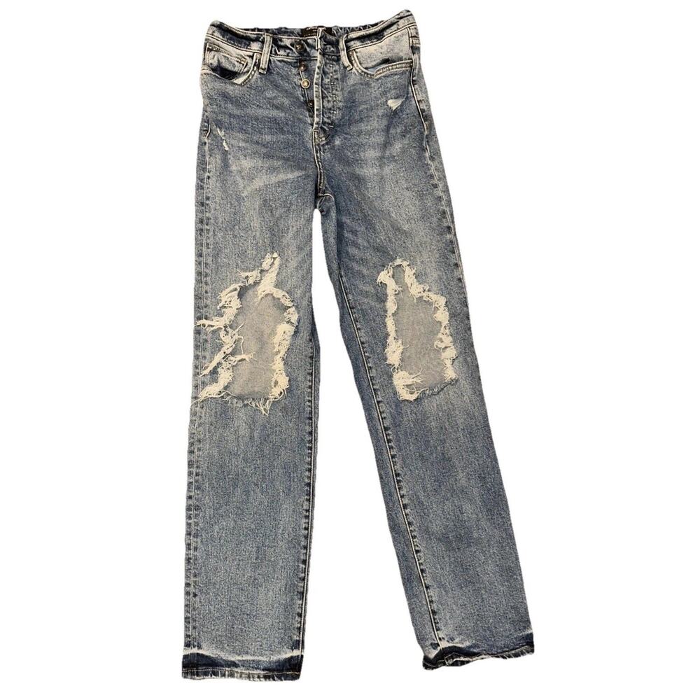 Earnest Sewn Jeans Blue 28 Parker 90’s Full Length Distressed Torn